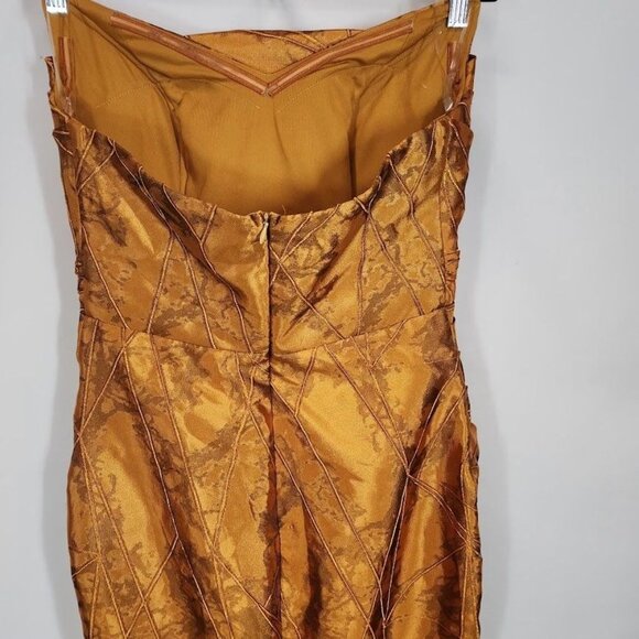 Sofbella Ruched Bodice Evening Gown in‎ orange rust Size 3 - Picture 8 of 8
